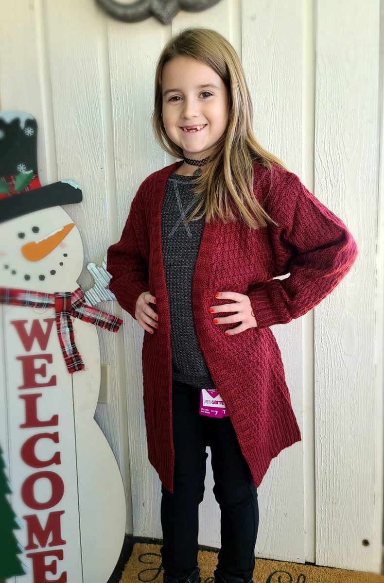 Dark red clearance cardigan