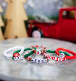 Christmas Bracelet Set- Clay Bead 6 strand