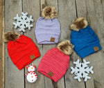 Pom Pom Beanie Hats for Girls