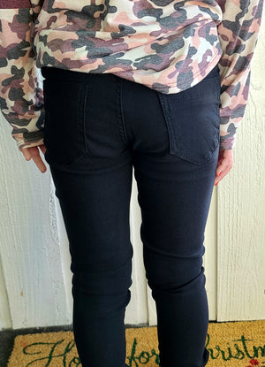 Girl's Black Fitted Pants