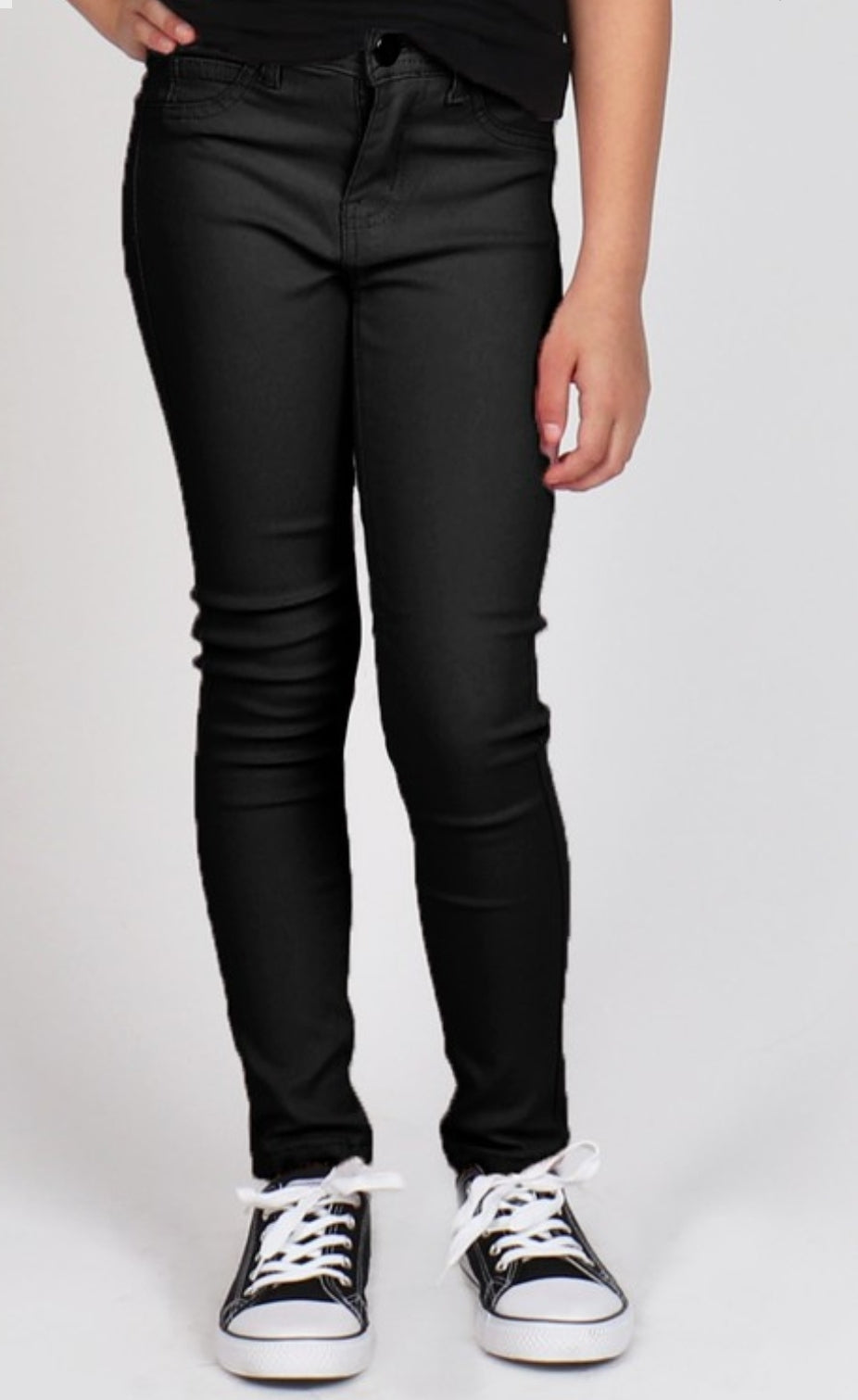 Girl's Black Fitted Pants