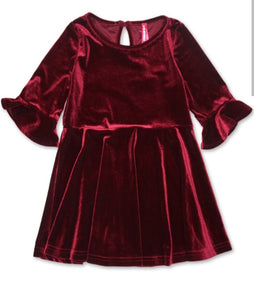 Cherry Red Velvet Dress