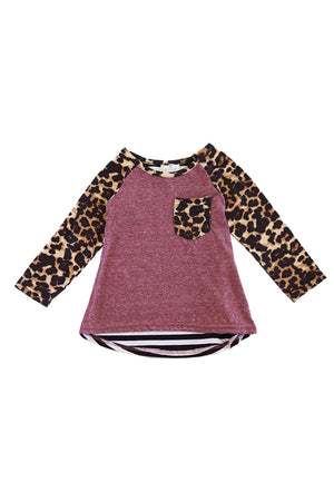 Leopard Sleeved Pocket Tee (multiple styles)