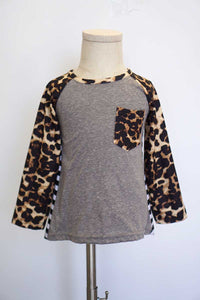 Leopard Sleeved Pocket Tee (multiple styles)