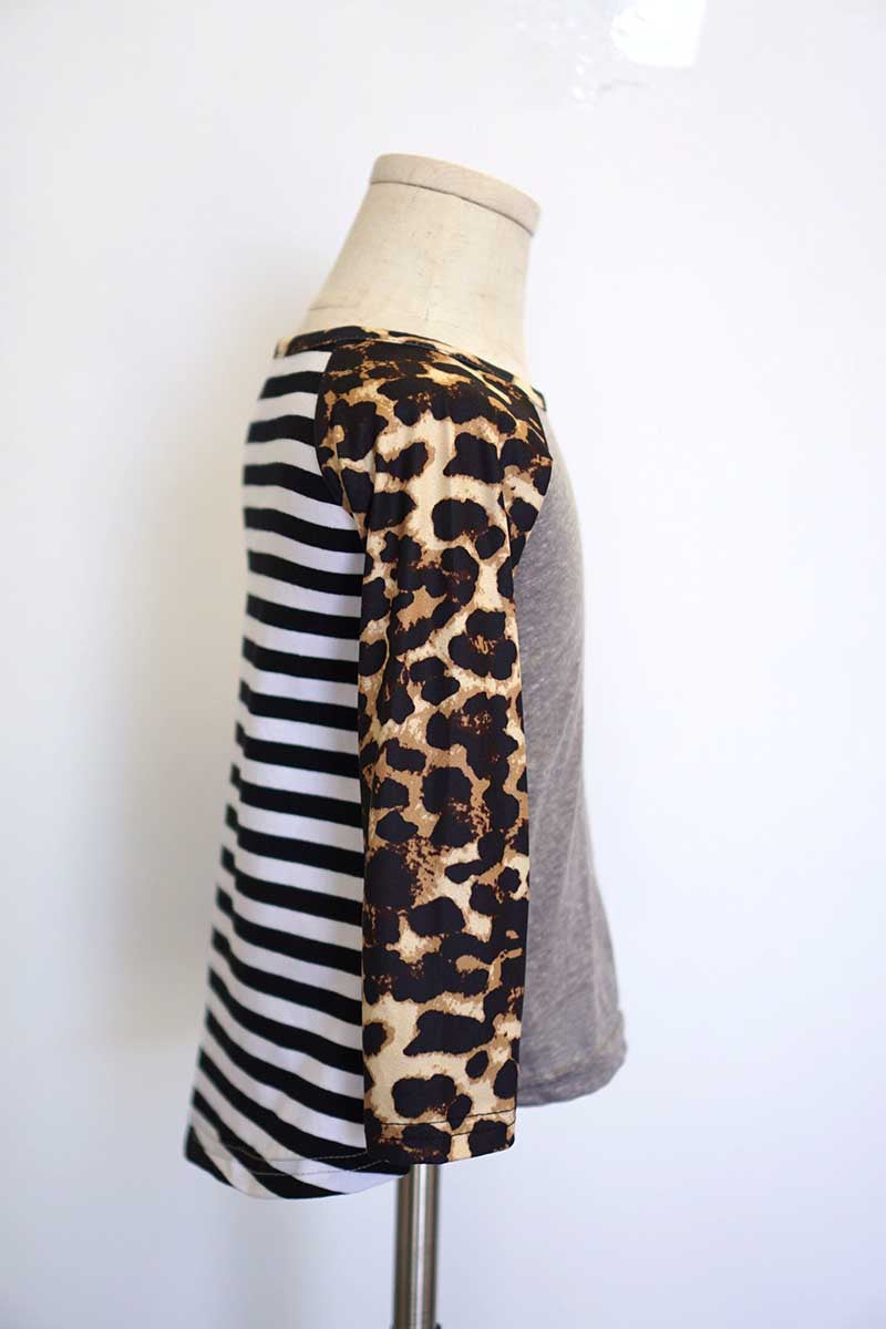 Leopard Sleeved Pocket Tee (multiple styles)